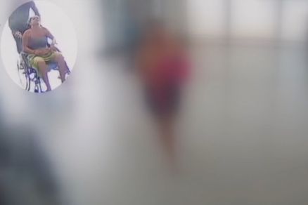 Imagens de c�meras de seguran�a que mostram Nataly Helen chegando a hospital 