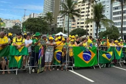 Bolsonaristas neste domingo em Copacabana