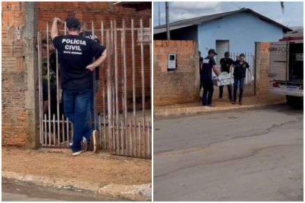 A Polcia Civil foi at a casa onde ocorreu o crime e deu incio s investigaes