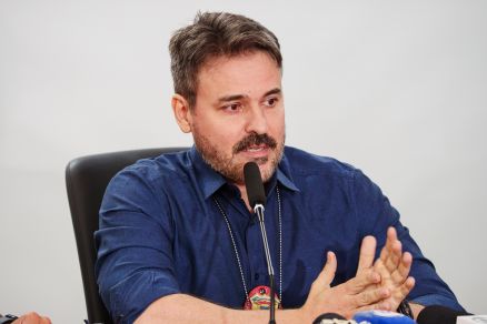 O delegado Hrcules Batista, do Gaeco, que falou sobre esquema milionrio de extorso  