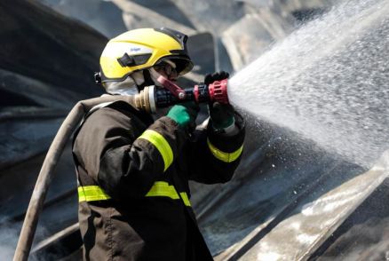 Corpo de Bombeiros durante atuao 