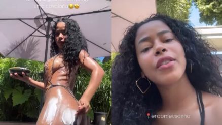 Lorena Maria, mulher de MC Daniel, comemora peso aps gravidez