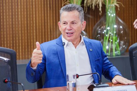 O governador Mauro Mendes: contrato ser� assinado na semana que vem