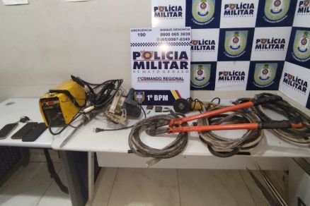 Materiais utilizados no crime foram apreendidos pela Polcia Militar