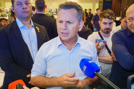 O governador Mauro Mendes: 