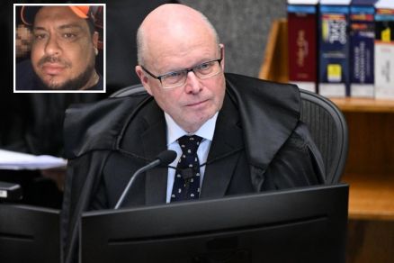 O desembargador convocado Carlos Cini Marchionatti, que negou habeas corpus de William Aparecido (no detalhe)
