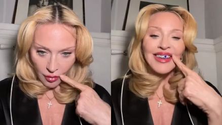Madonna exibe joias de diamante e pedras preciosas nos dentes
