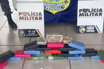 Apreenso das drogas foi feita pela PRF e PM; droga foi encaminhada  delegacia