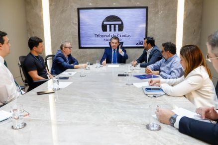 Secret�rio Allan, presidente do TCE e equipe discutem parceria
