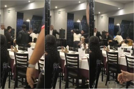 Dois funcionrios de uma churrascaria trocam socos durante atendimento 