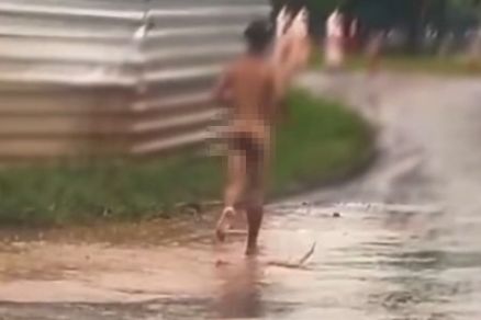 O homem no teve a identidade divulgada; suposta familiar disse que ele tem transtorno psicolgico