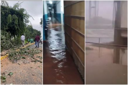 Imagens mostram danos na Universidade Federal de Mato Grosso, campus Cuiab�, ap�s chuvas 
