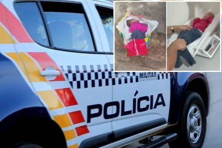 A beb foi encontrada com restos de placenta e com o cordo umbilical, de acordo com a polcia com trs dia de vida