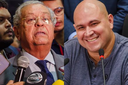 O senador Jayme Campos e o prefeito Abilio Brunini: em coliso