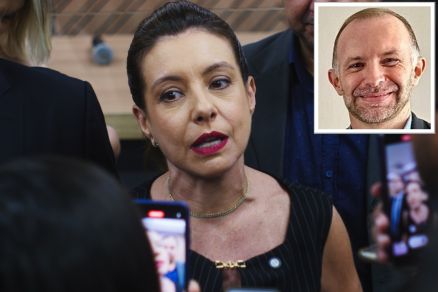 A prefeita Flvia Moretti e Jos Mazzuco (destaque), que vai deixar a Fazenda