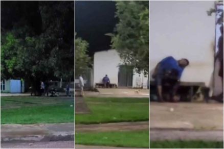 Imagens mostram homem aps ser esfaqueado em Paranatinga 