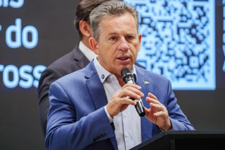 O governador Mauro Mendes: 