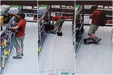 A��o criminosa foi filmada por c�meras de monitoramento da loja