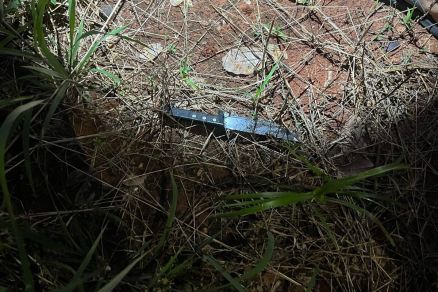 Faca usada no crime, que ocorreu em Cocalinho na ter�a-feira
