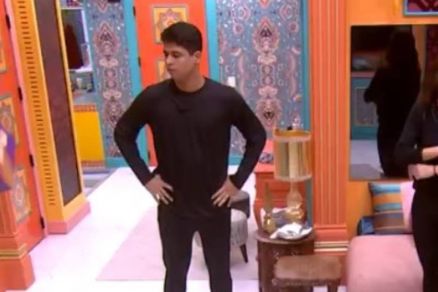 Guilherme momentos antes de come�ar a Prova do L�der no BBB 25 