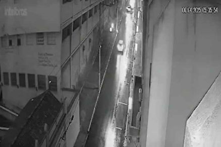Imgens mostram momento do acidente que vtimou motociclista