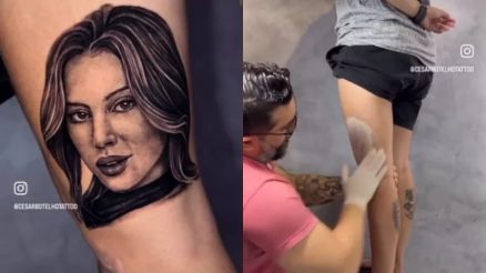 Sess�o para tatuar rosto de Renata durou 5h30.