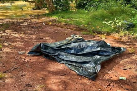 Local onde o corpo de Rute foi encontrado em uma regio do Garimpo Sarar, em Pontes e Lacerda