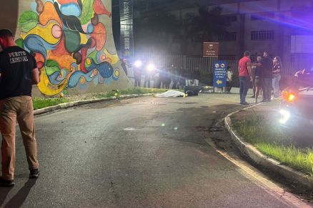 Ponto onde Jo�o Herick Taques Ficher morreu, na noite de segunda