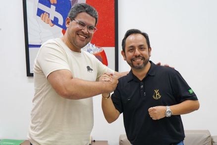 O secretrio Fellipe Correa e o empresrio Rafael Yonekubo