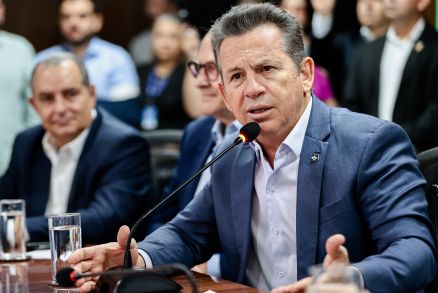 O governador Mauro Mendes, que disse que pode assumir trecho de obra estrutural para Cuiab