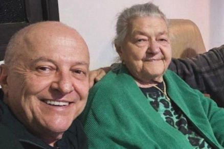 O vice-governador Otaviano Pivetta e sua m�e Margarida Pivetta