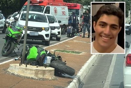 O jovem Luiz Henrique (detalhe), que morreu aps sofrer acidente