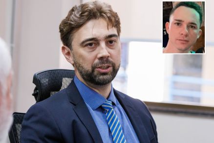 O juiz Guilherme Carlos Kotovicz e o mdico Bruno Felisberto Nascimento Tomiello (detalhe)