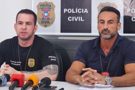 Os delegados Marcos Sampaio Ferreira e Guilherme Bertoli, que atuaram no caso