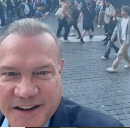 O senador Wellington Fagundes postou um v�deo no Instagram para mostrar o momento