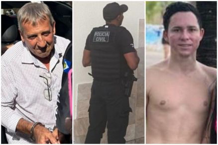 O empres�rio C�sar Jorge Sechi; policial civil cumprindo mandado da Opera��o Po�o Sem Fundo; m�dico Bruno Felisberto do Nascimento Tomiello