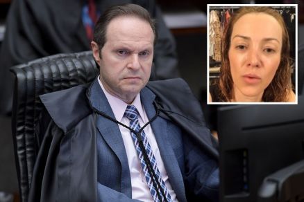 O ministro Joel Ilan Paciornik, relator do recurso que negou levar Letcia Bortolini (no detalhe) a jri