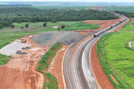 Obras da ferrovia em Rondonpolis