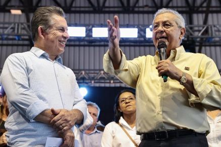 O governador Mauro Mendes e o senador Jayme Campos