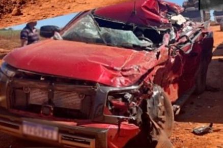 Local do acidente onde motorista morreu ap�s batida entre os dois ve�culos