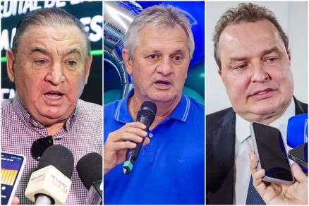 Os deputados estaduais Nininho, Dilmar Dal'Bosco e Max Russi, que devem mudar de partido 