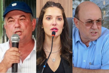 O ex-prefeito de Juara Priminho Riva, a deputada Janaina Riva e o ex-deputado Jos Riva: acusao em famlia