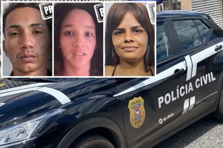 Em detalhe: Alisson Ferreira, Gabrielly Camargo de Assuno e Ana Caroline Oliveira Franzen
