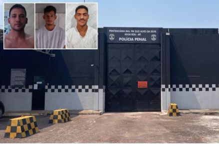 Jos, Antnio e Alexander (em detalhe) seguem foragidos da Penitenciaria de gua Boa 