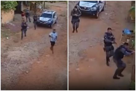 Cmeras filmaram perseguio que resultou na morte do suspeito