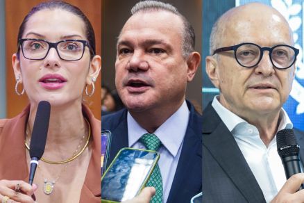 A deputada estadual Janaina Riva, o senador Wellington Fagundes e o vice-governador Otaviano Pivetta lideram pesquisa ao Governo