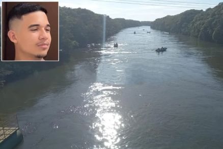 Renato Costa de Sousa Junior (detalhe) foi encontrado sem vida no rio Manito
