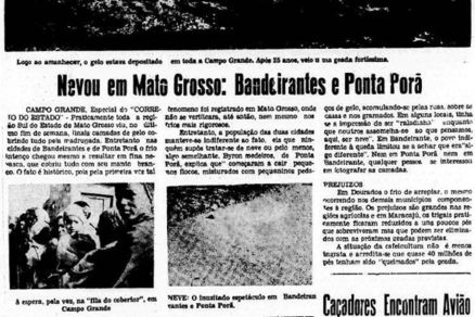 Recorte do jornal O Estado de Mato Grosso de julho de 1975