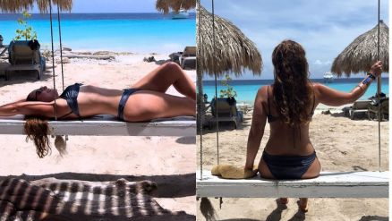 Regina Volpato recebeu elogios ao ostentar corp�o aos 57 anos