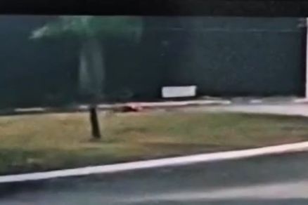Imagem mostra momento do acidente na Avenida das Torres